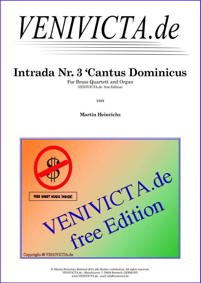 Intrada Nr 3 &sbquo;Cantus Dominicus&lsquo;