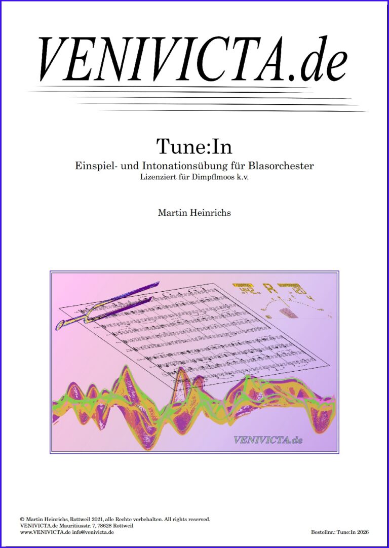 Tune:In &ndash; Einspiel- und Intonations&uuml;bung f&uuml;r Blasorchester von Martin Heinrichs