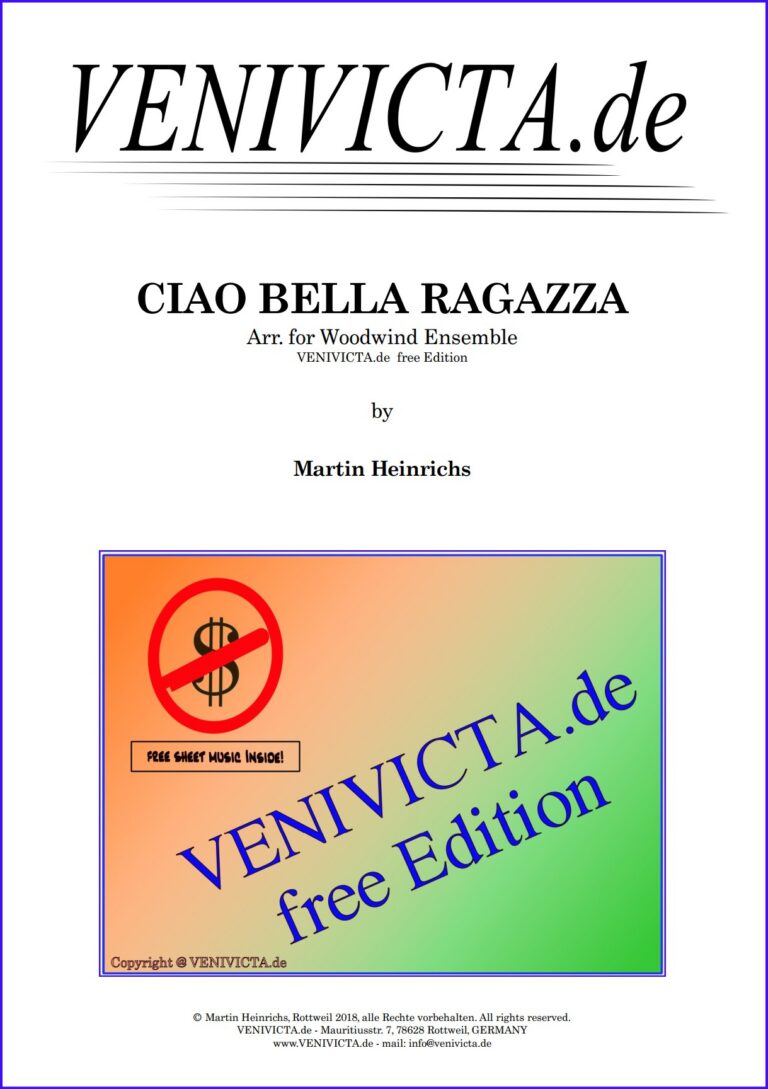 Ciao bella Ragazza, Arr. for Woodwind Quintett