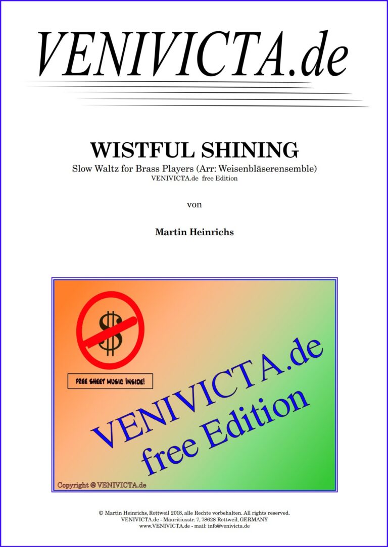 Wistful Shining, Arr. for Weisenbl&auml;serensemble